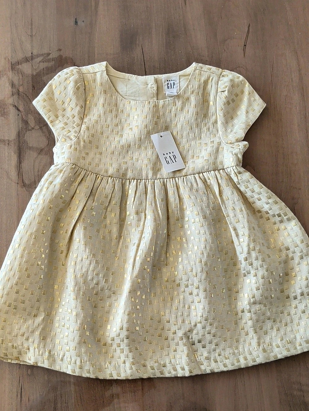 baby GAP Baby Dress in Yellow & White NWT